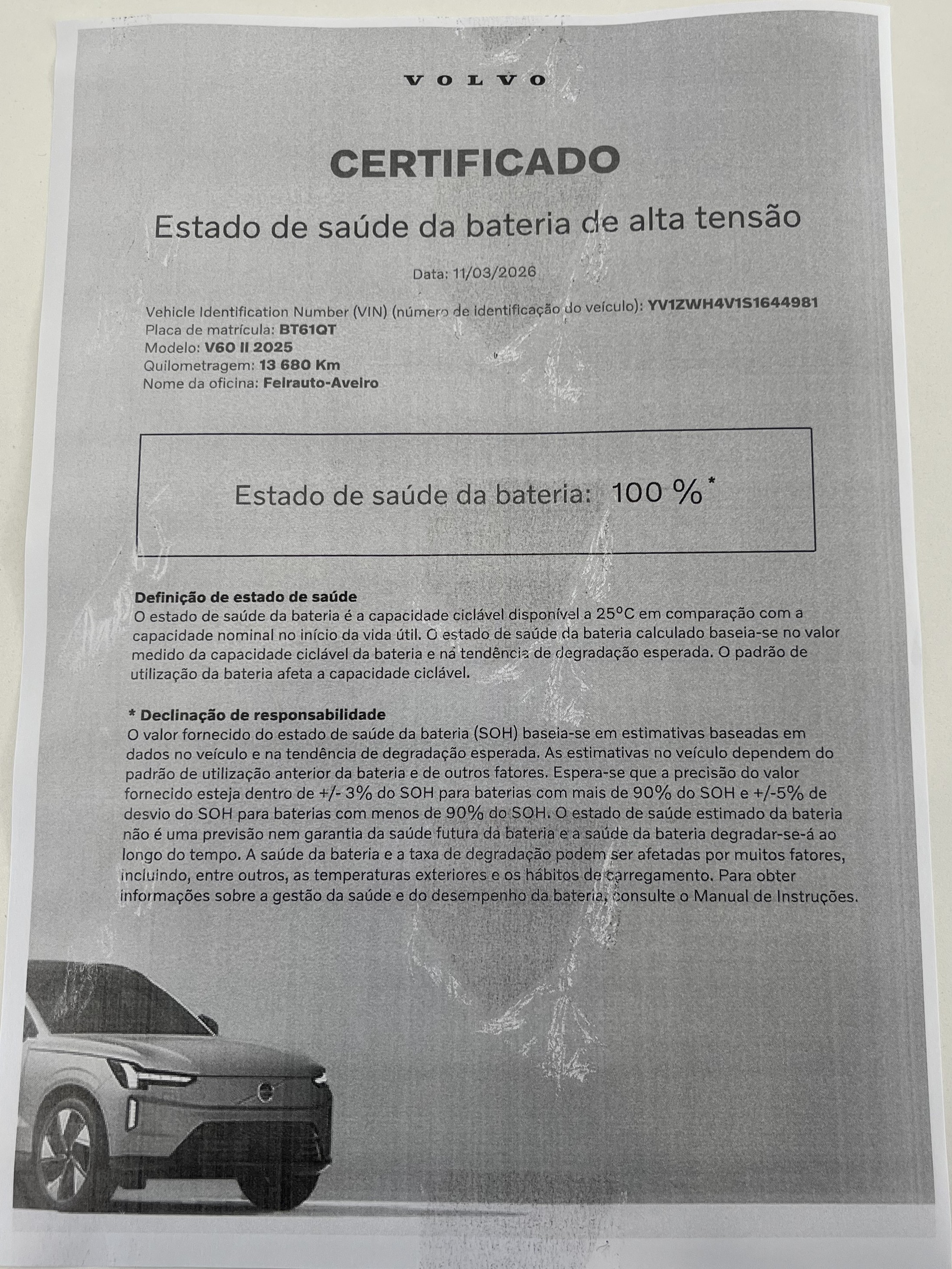 Capacidade bateria