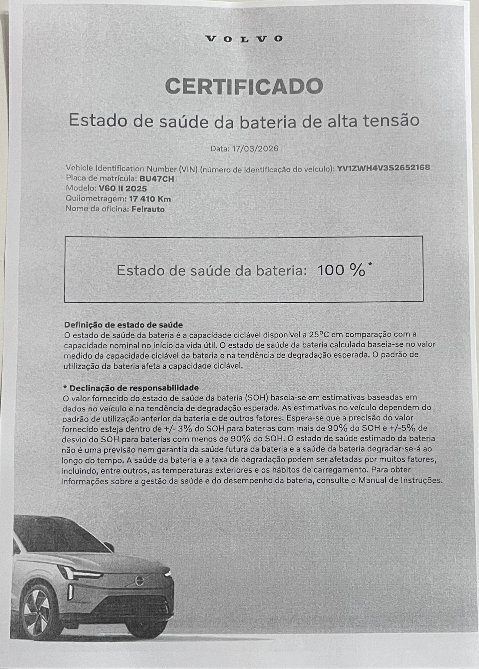 Capacidade bateria